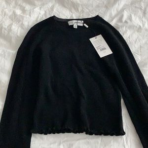 Something Navy cropped thermal top